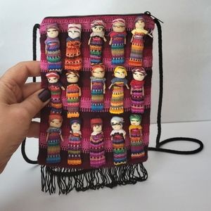 Handmade Little Dolls Crossbody Wallet Phone Purse